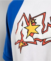 A.LAB Pixel White & Blue Raglan T-Shirt