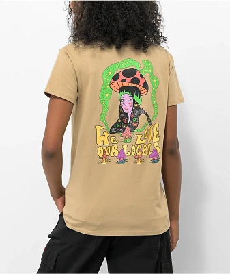 A.LAB Rainen Love Locals Tan T-Shirt