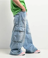 A.LAB Rave Light Blue Cargo Jeans