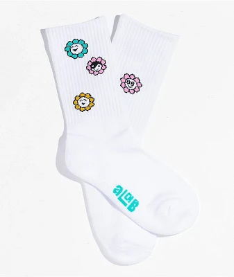 A.LAB Yin Yang Gang White Crew Socks