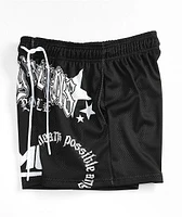 AMP Star Print Black Mesh Shorts