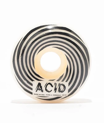 Acid Chemical Swirly 55mm 99a White Skateboard Wheels