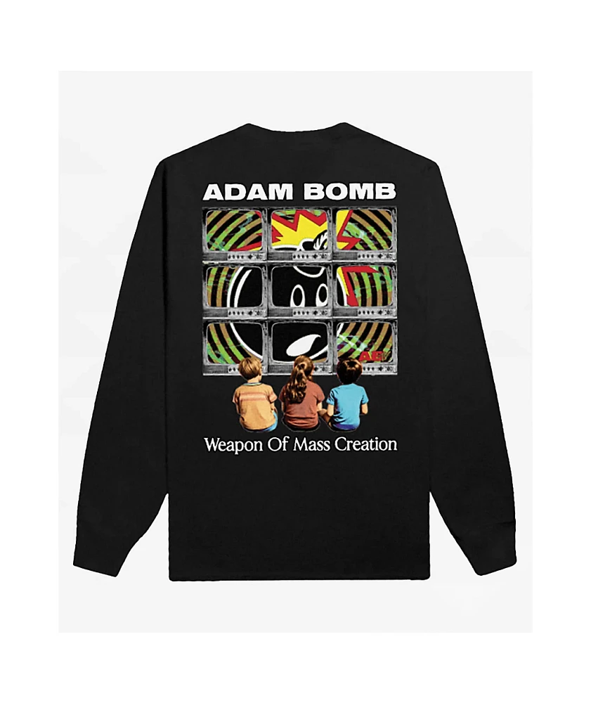 Adam Bomb Mass Creation Black Long Sleeve T-Shirt