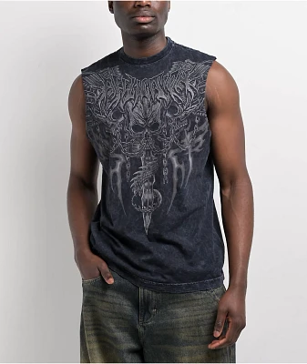 Afflicition Primal Tech Obsidian Lava Wash Tank Top