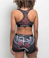 Affliction Ion Black & Red Sports Bra