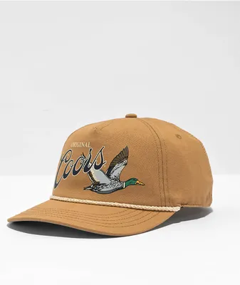 American Needle x Coors Mallard Brown Canvas Snapback Hat
