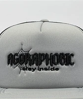 Any Means Necessary Agoraphobic Grey Trucker Hat