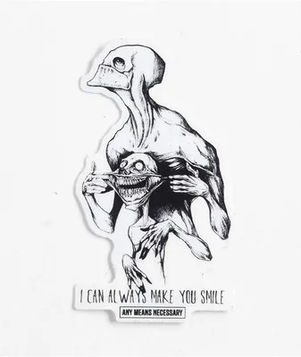 Any Means Necessary Always Smile Sticker