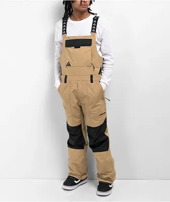 Aperture Tugboat Khaki 10K Snowboard Bib Pants