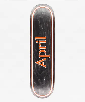April Black OG Logo 8.25" Skateboard Deck