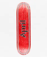 April Red OG Logo 8.5" Skateboard Deck