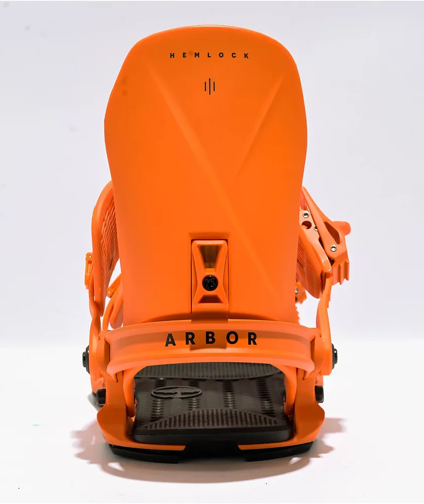 Arbor Hemlock Orange Snowboard Bindings