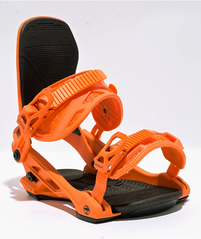 Arbor Hemlock Orange Snowboard Bindings