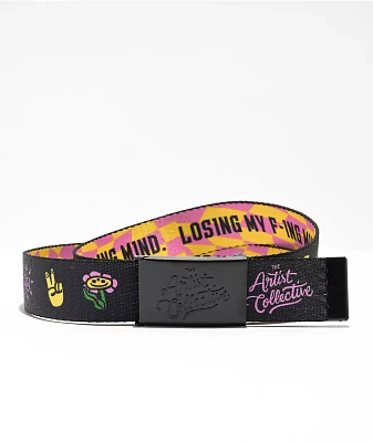 Artist Collective F'ing Mind Black Web Belt