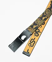 Artist Collective Gold Snake Black & Yellow Reversible Web Belt