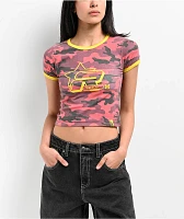 Basic Pleasure Mode Strawberry Camo Red T-Shirt