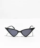 Basic Triangle Black Cat Eye Sunglasses