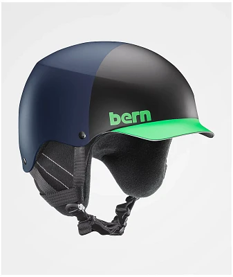 Bern Baker Blue, Black & Green Snowboard Helmet