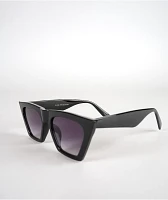 Black Trap Square Cat Eye Sunglasses