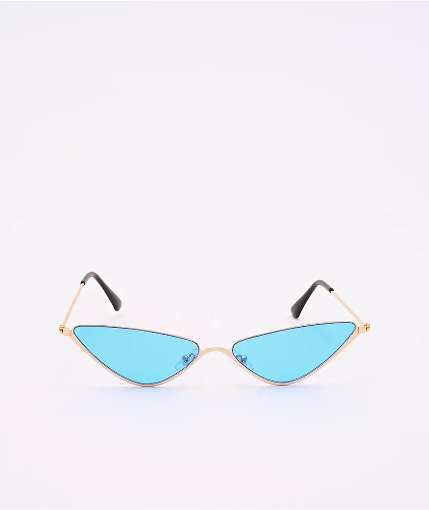 Blue Triangle Mini Sunglasses