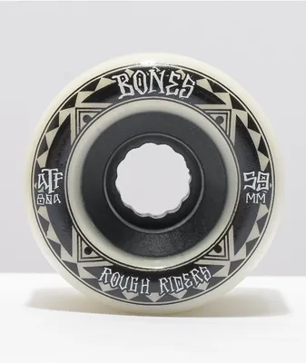 Bones Roughriders ATF 59mm 80a White Cruiser Wheels