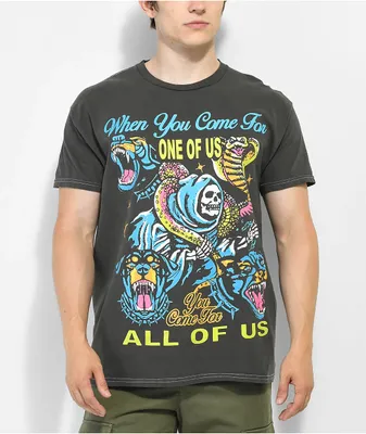 Boss Dog All Of Us Black Wash T-Shirt