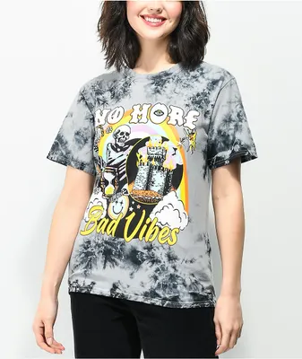 Boss Dog No More Bad Vibes Black & Grey Bleach Dye T-Shirt