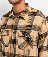Brixton Bowery Sand & Black Flannel Shirt