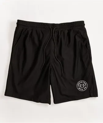 Brixton Crest Black Mesh Shorts