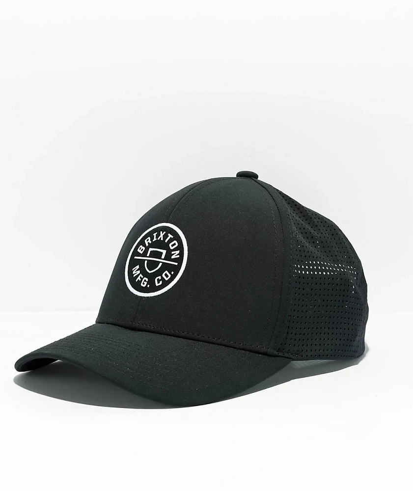 Brixton Crest MP Black & Camo Snapback Hat
