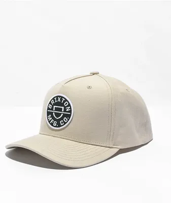 Brixton Crest Netplus Beige Snapback Hat