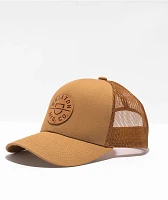 Brixton Crest Netplus Beige Trucker Hat