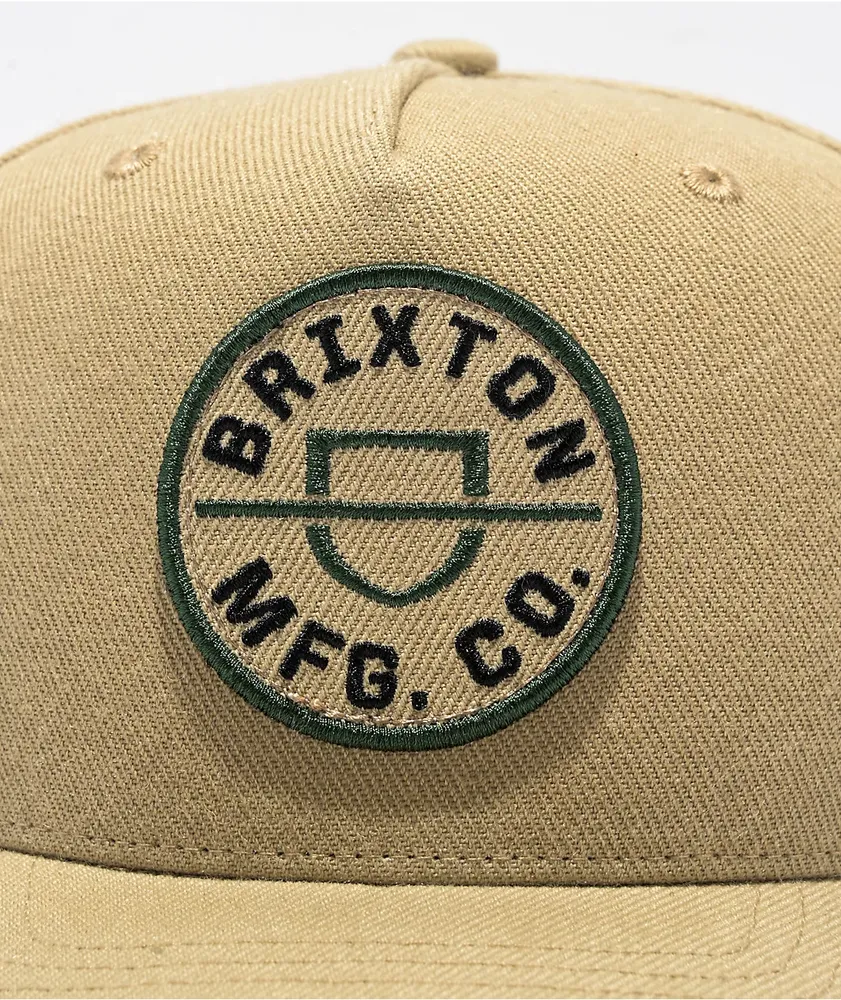 Brixton Crest Netplus Sand Snapback Hat