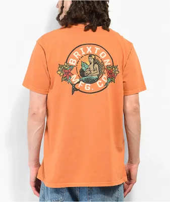 Brixton Geneva Orange T-Shirt