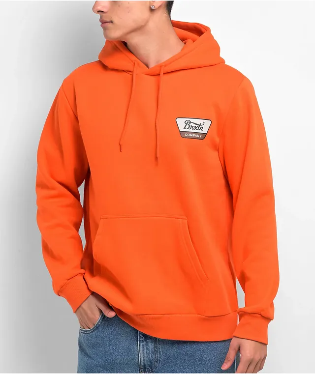Brixton Linwood Caution Orange Hoodie Arden Fair