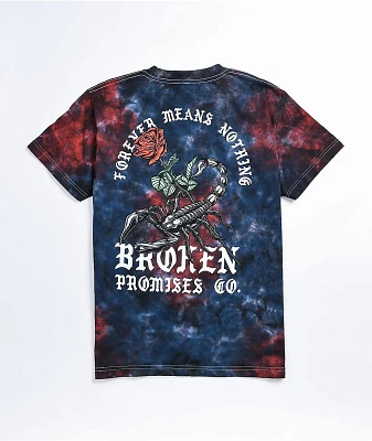 Broken Promises Antidote Red & Blue Tie Dye T-Shirt