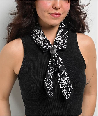 Broken Promises Bandit Black Bandana Necklace