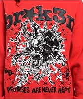 Broken Promises Breakthrough Red Rhinestone Hoodie