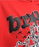 Broken Promises Breakthrough Red Rhinestone Hoodie