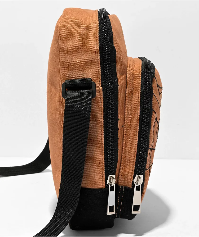 Broken Promises Cobweb Tan Crossbody Bag
