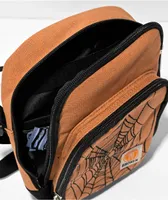 Broken Promises Cobweb Tan Crossbody Bag