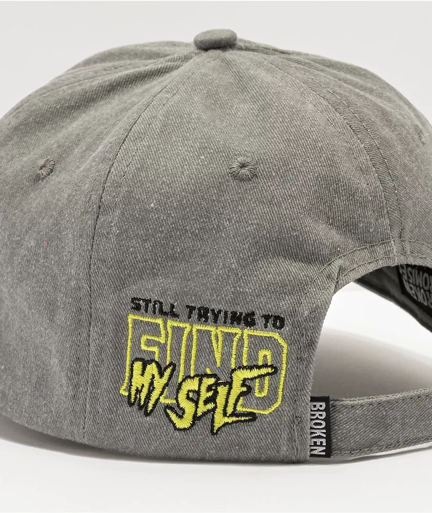 Broken Promises Find Myself Grey Strapback Hat