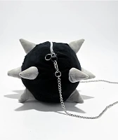 Broken Promises Flail Black Plush Shoulder Bag