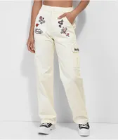 Broken Promises Focus On Me White Cargo Pants