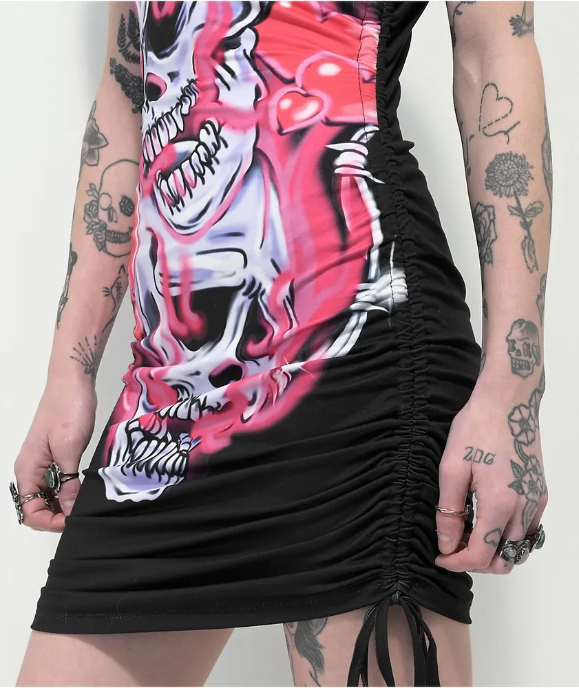 Broken Promises Gets Hurt Cinched Black Dress