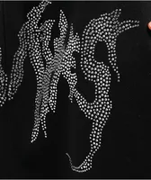 Broken Promises Graveyard Rhinestone Black Sweatpants