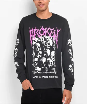 Broken Promises Headcount Black Long Sleeve T-Shirt