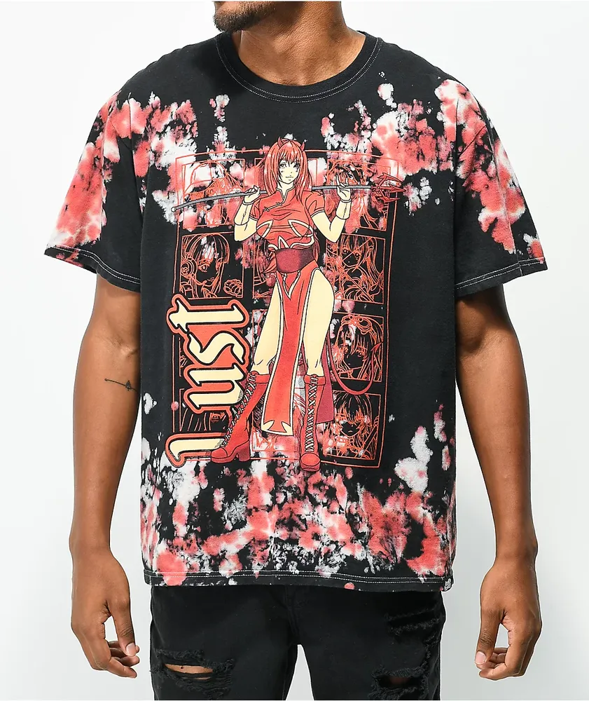 Broken Promises Level Up Lust Black & Red Tie Dye T-Shirt