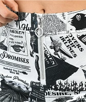 Broken Promises Mixed Media Black & White Flare Pants