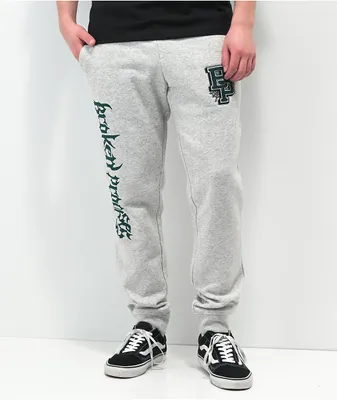 Broken Promises Poor Sport Grey Jogger Sweatpants
